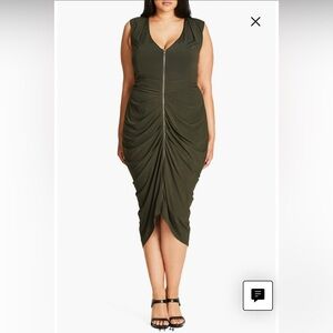 City Chic Sexy Drape Midi Dress Sz L/20